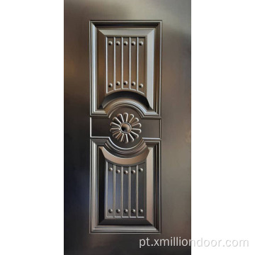 Pele de porta de metal decorativa